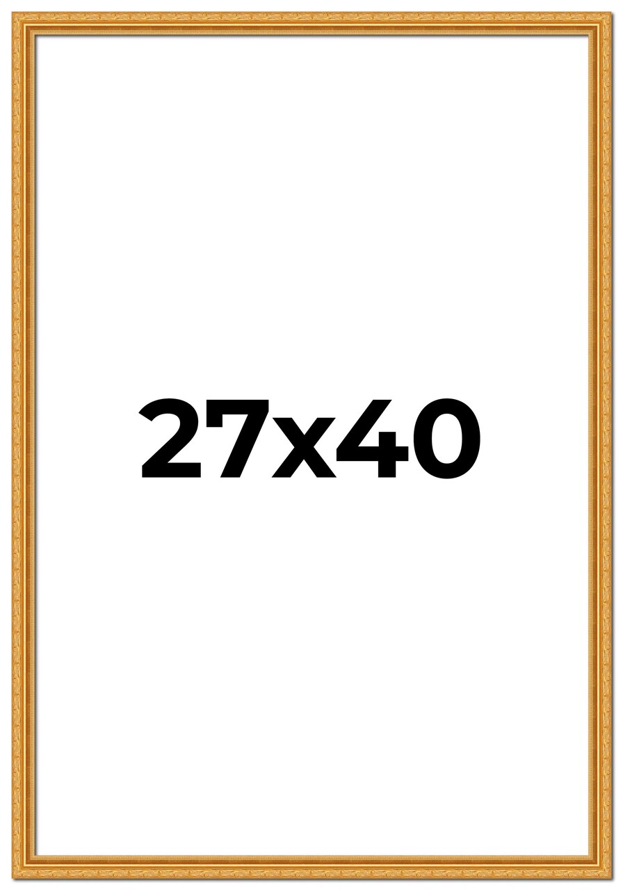 27x40 Museum-Quality Picture Frame with UV-Resistant Acrylic & Acid-Free Backing, Available in 4 Finishes - Gold, Silver, Bronze, and Black